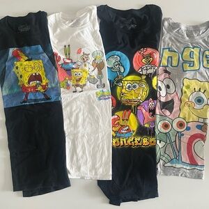 SpongeBob SquarePants Kids Tees - Black, White, Gray